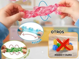 Juego de bloques de silicona encastrables 40pzs